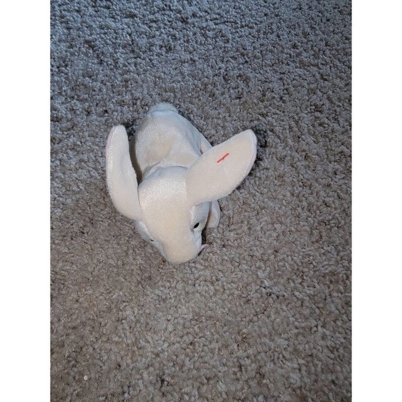 Ty Beanie Baby, Nibbler The Rabbit, 1998, New With Tag, 4th Generation - Picture 2 of 6
